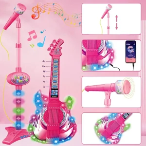 Kids Guitar Toy with Microphone & Stand