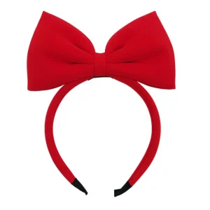 Girls Red Big Bow Headband