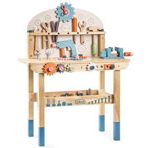 ROBUD Large Wooden Tool Workbench Kids and Toddlers