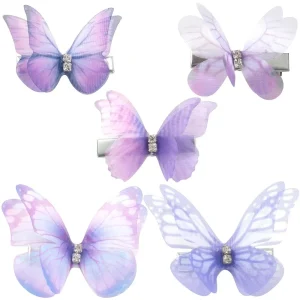 5 Piece Butterfly Hair Clips