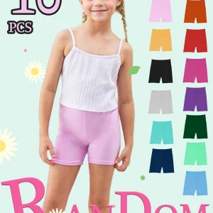 Girls Soft Stretch Bike Shorts 10 Pack